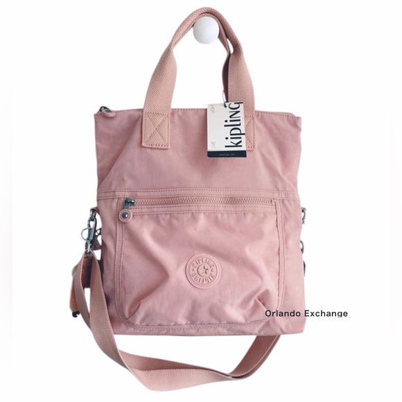 Kipling Eleva Pink Nylon Tote Bag - Picture 1 of 8